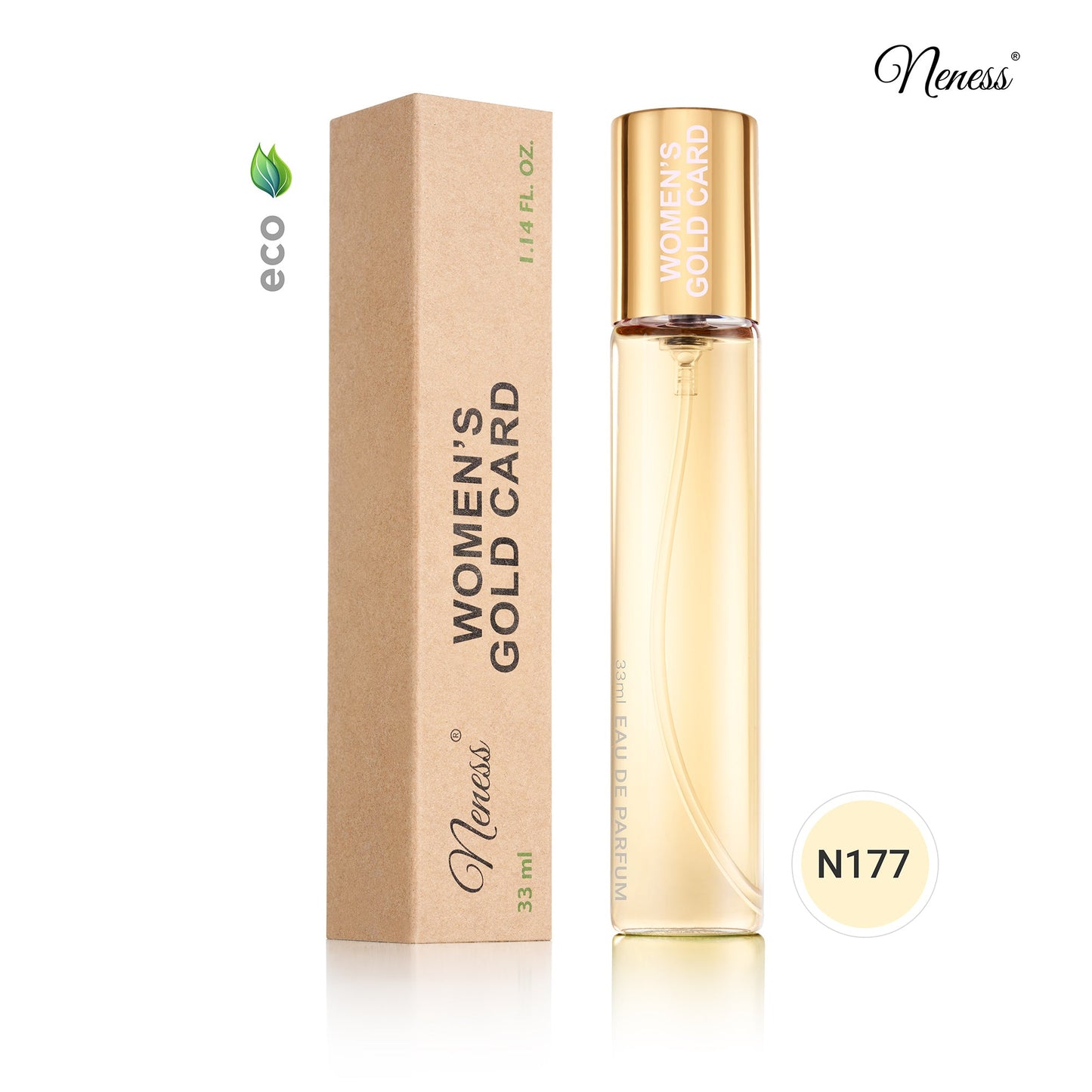 N177. Neness Women's Gold Card - 33 ml - Perfume For Women